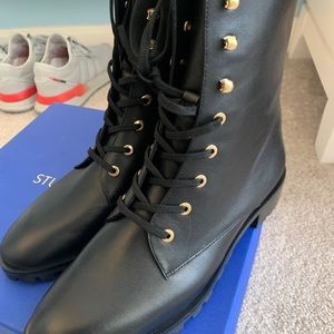 Stuart Weitzman Black leather Norrie boots